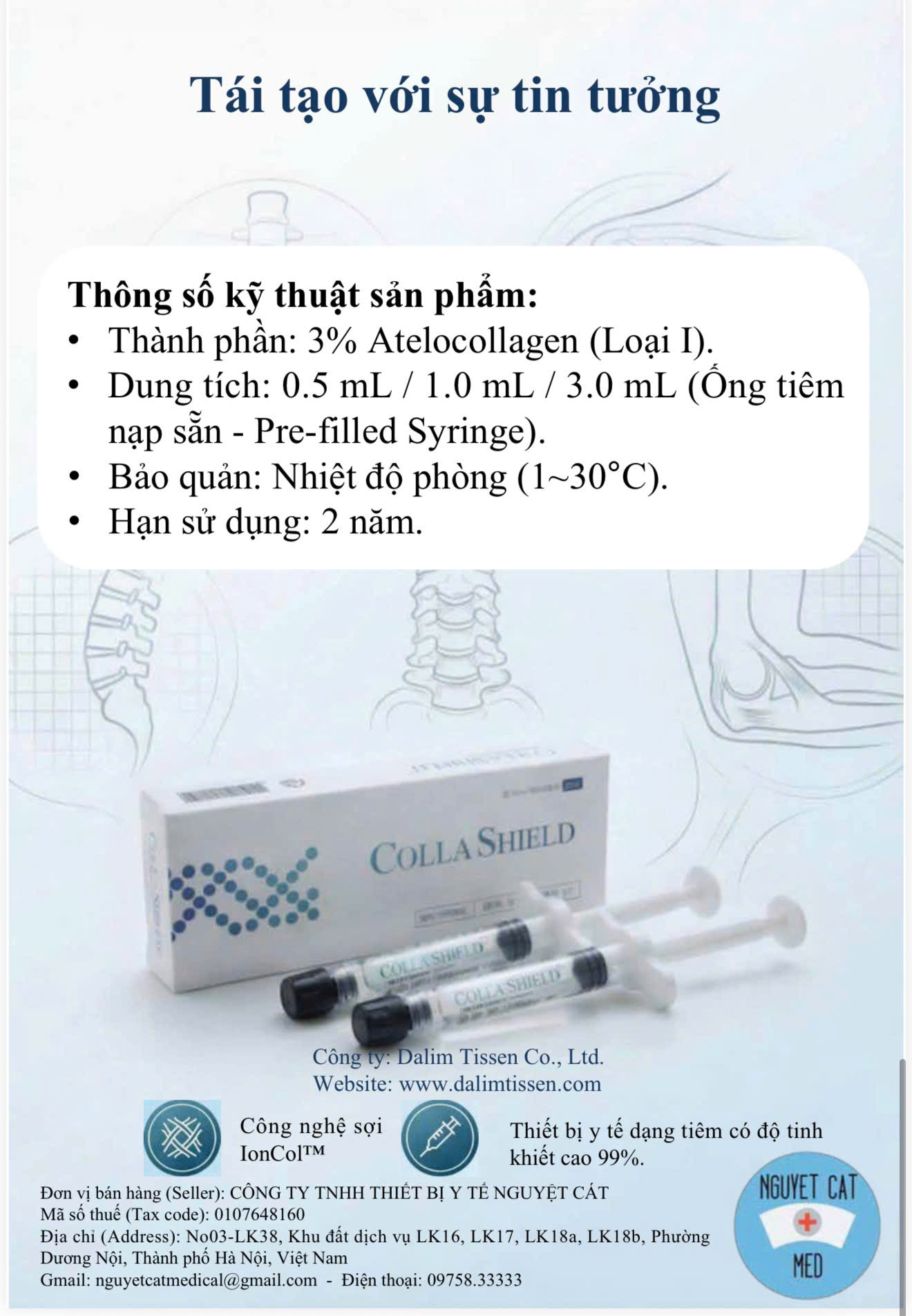 CollaShield - Tiêm Atelocollagen Điều Trị Đau Lưng Mãn Tính & Cơ Cạnh Sống 11 CollaShield - Tiêm Atelocollagen Điều Trị Đau Lưng Mãn Tính & Cơ Cạnh Sống - Ảnh 10